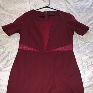 Burgundy dress